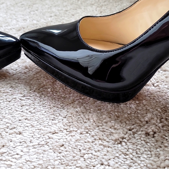 Jessica Simpson Nellah Black Patent Platform Pumps, Size 8.5M - Picture 9 of 10
